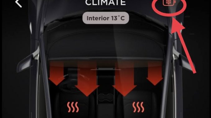 Tesla battery preconditioning icon