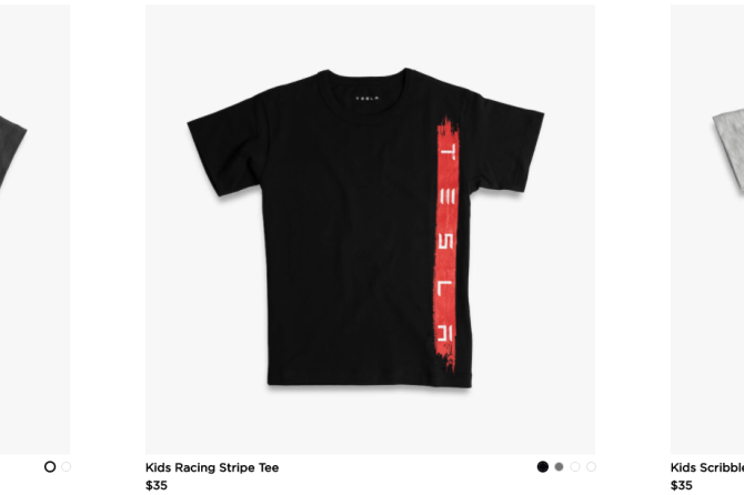 Tesla kids tees