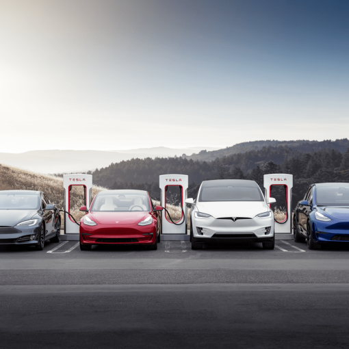 Tesla lineup Supercharging