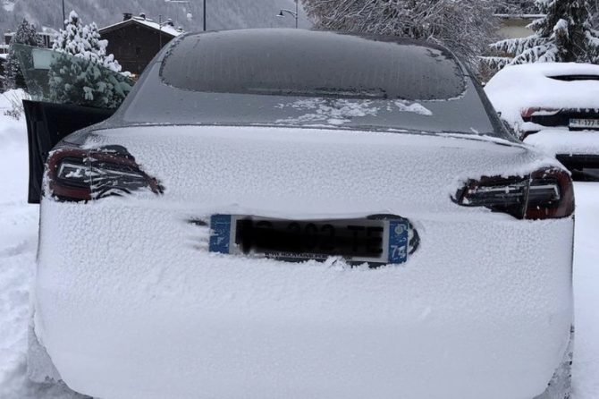 Tesla Model 3 French Alps