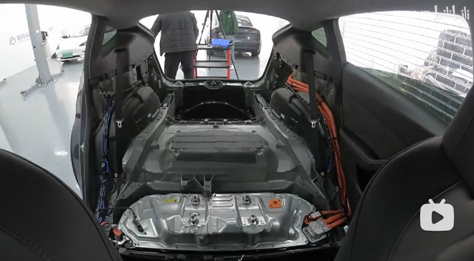 China Model Y underbody from front