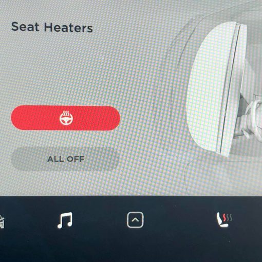 Model Y heated steering wheel controls