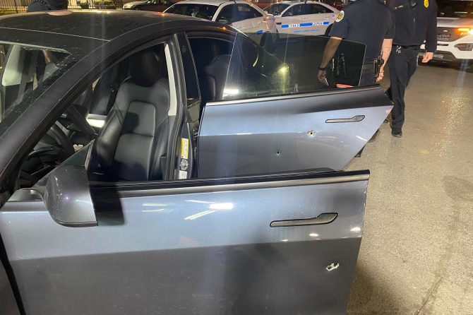 Tesla Model 3 shooting
