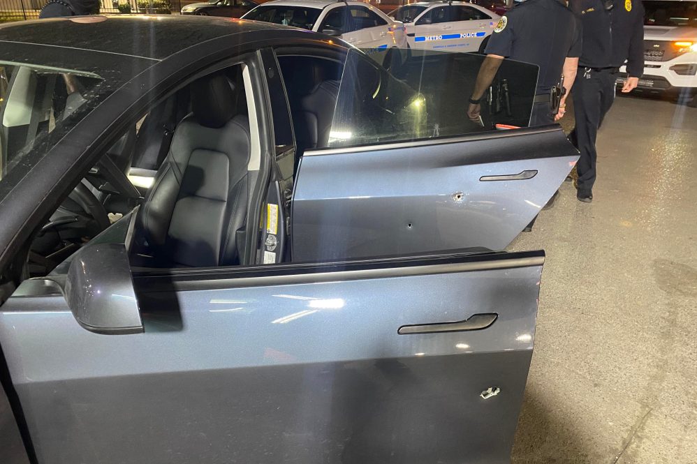 Tesla Model 3 shooting