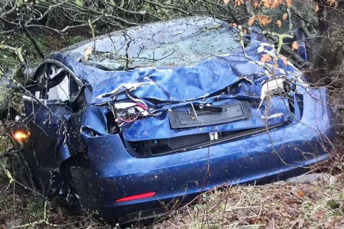 Tesla UK crash