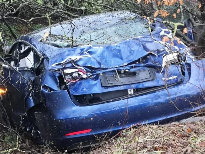 Tesla Owner Suffers Only Minor Injuries After His Model 3 Flies 85 Feet ...