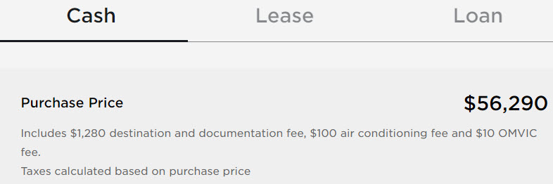 Tesla fees