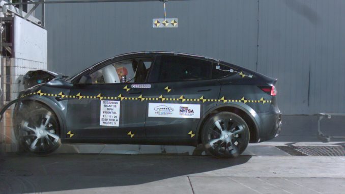 NHTSA Tesla Model Y crash test