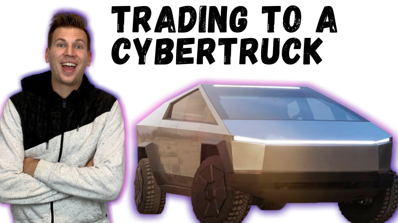 Saskatchewan man attempting to trade a deck of cards up to a Tesla