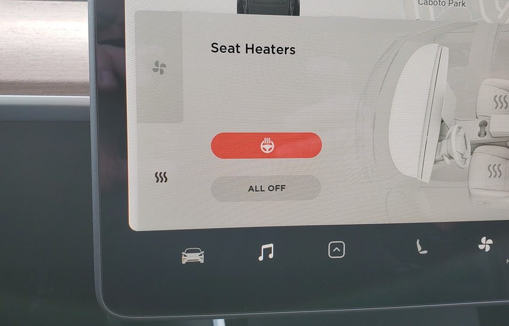 LR Tesla model Y heated wheel