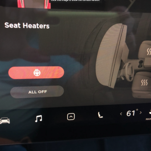 Model 3 heated steering wheel controls