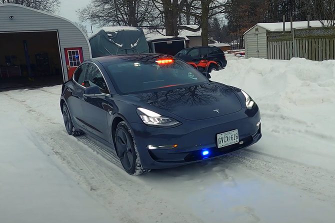 Model 3 police car Ontario