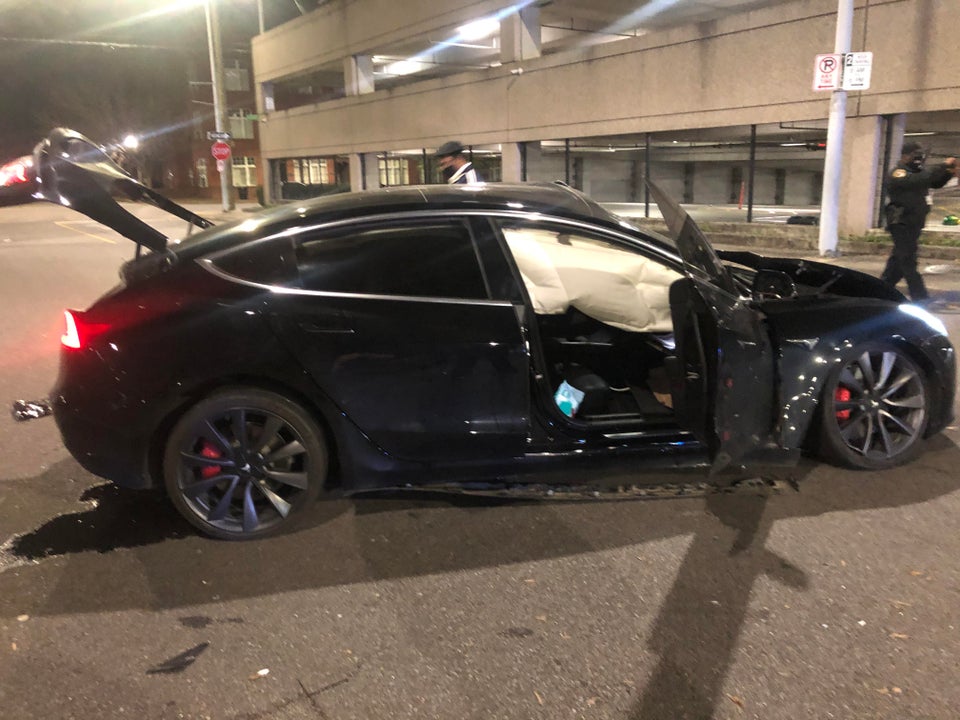 Model 3 valet crash