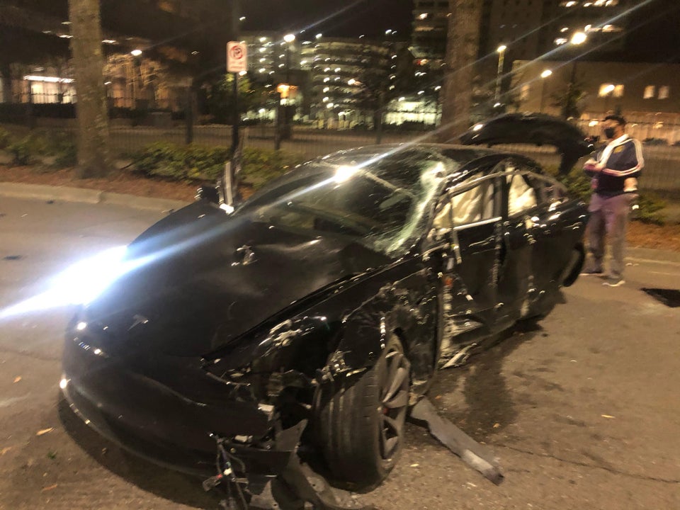 Model 3 valet crash
