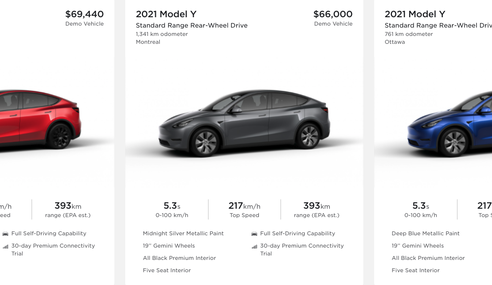 SR Model Y Ottawa Montreal