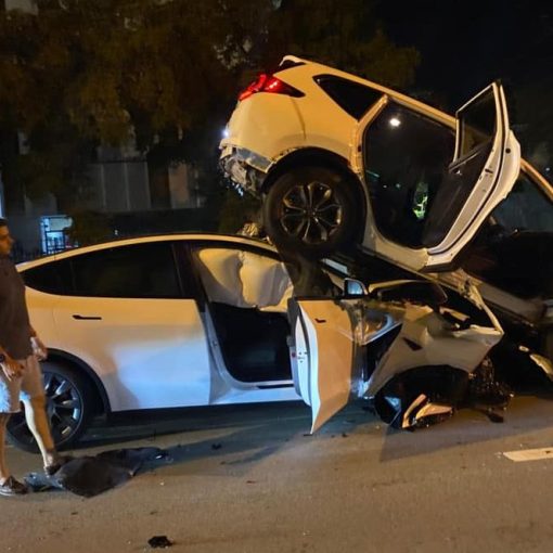 Tesla Model Y accident Miami