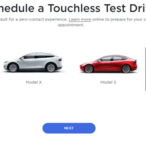 Tesla Touchless Test Drive