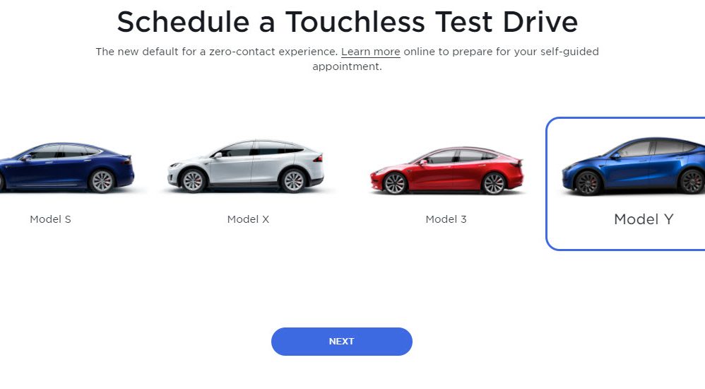 Tesla Touchless Test Drive