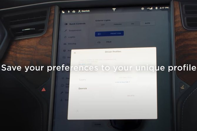 Tesla driver profiles