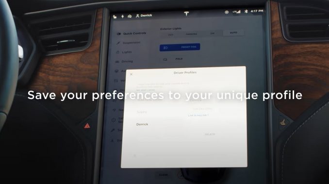 Tesla driver profiles