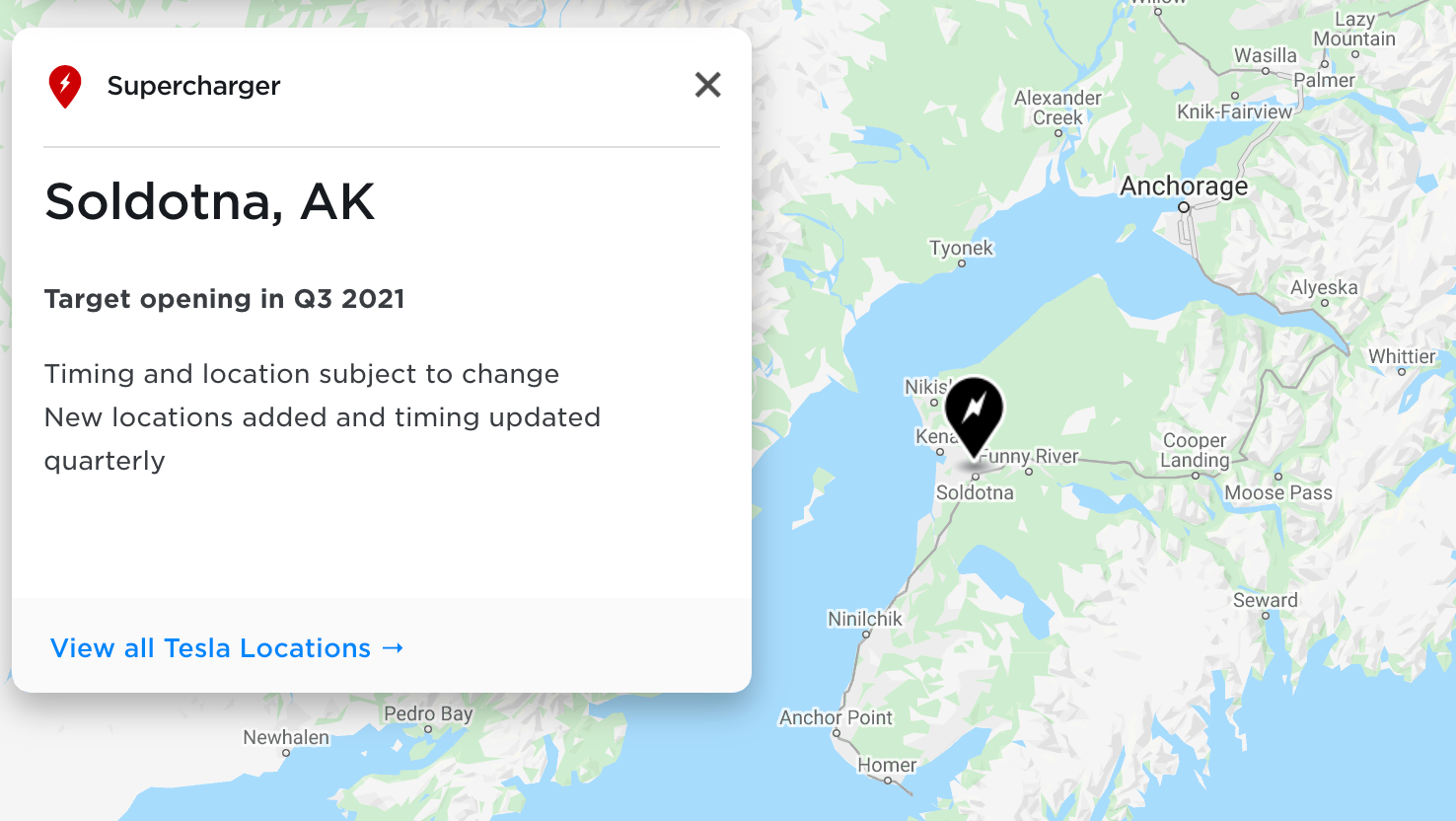 North America's northernmost Supercharger begins construction in