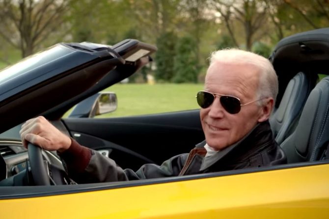Biden in Corvette