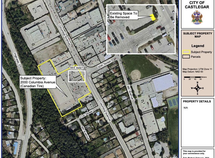 Castlegar Tesla Supercharger map