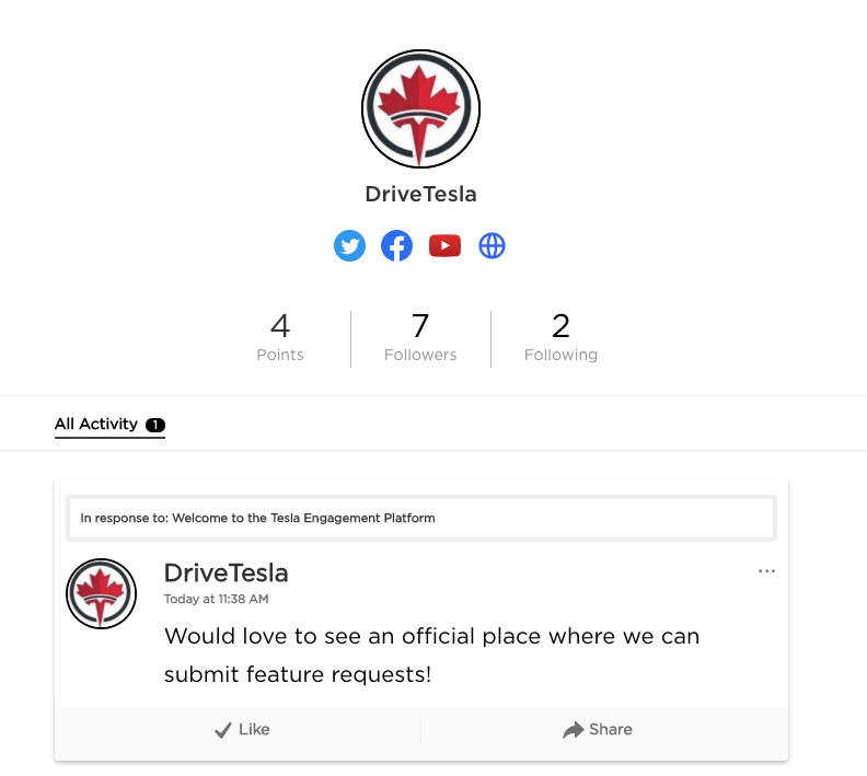 Drive Tesla account