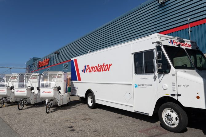 Purolator Inc--Purolator hits the road as first national courier
