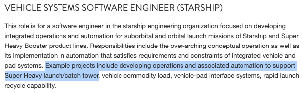 SpaceX job posting