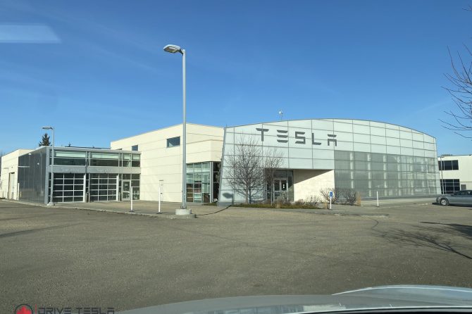 Tesla Edmonton sign
