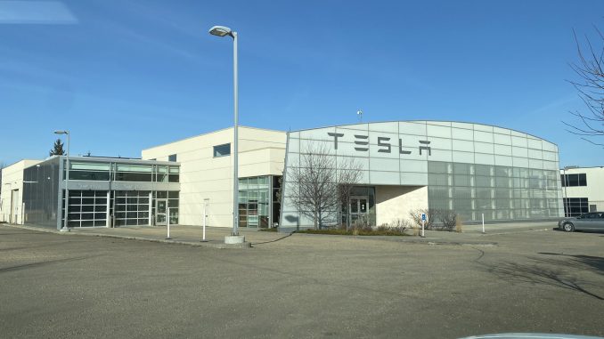 Tesla Edmonton sign