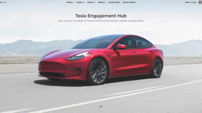 Tesla Engagement Hub Tesla Engagement Hub