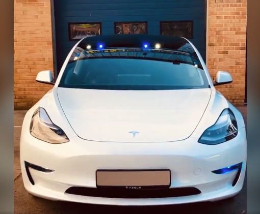Tesla Model 3 police
