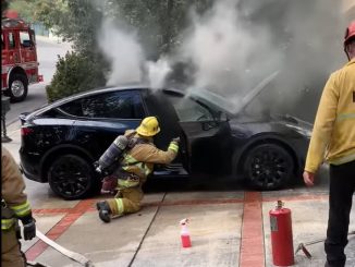 Tesla Model Y fire