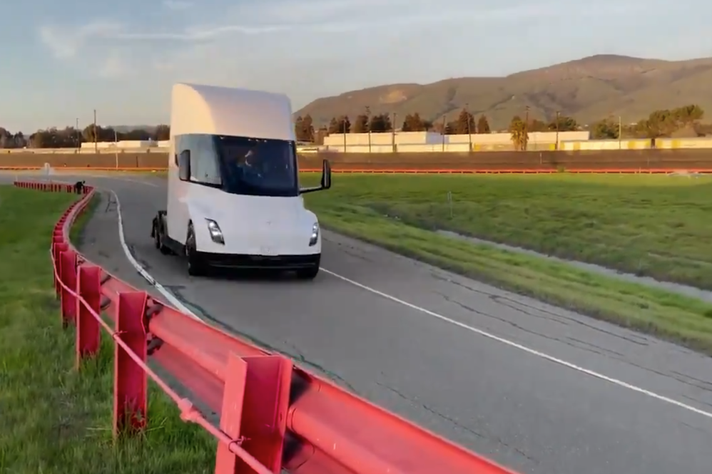Tesla Semi test track