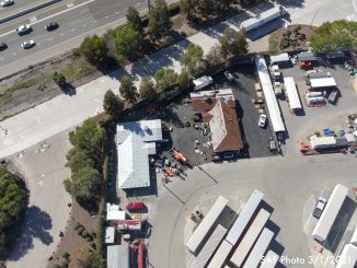Tesla solar roof aerial