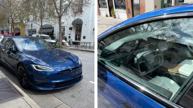 Refresh Tesla Model S With Yoke Steering Wheel Spotted In Santa Cruz Another Spotted In Lake Tahoe With Round Steering Wheel Drive Tesla Canada