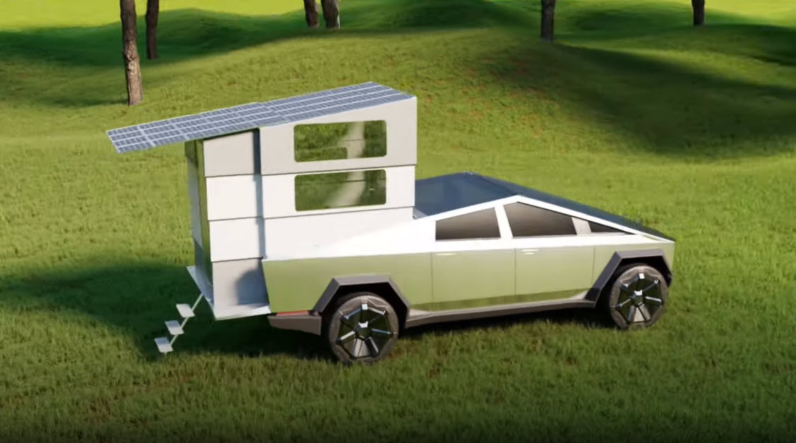 The CyberLandr is a disappearing camper for your Tesla Cybertruck ...