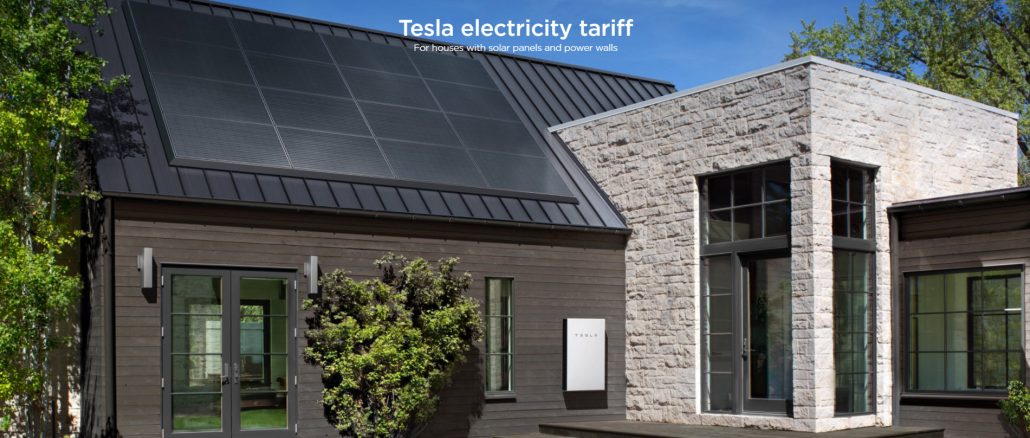 Tesla electricity tariff