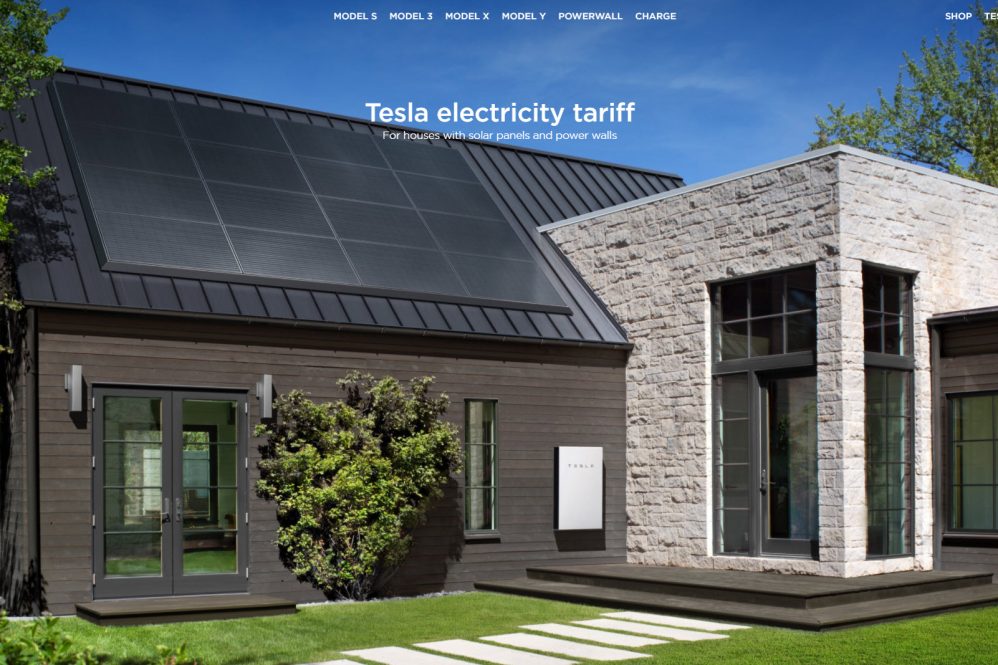 Tesla electricity tariff