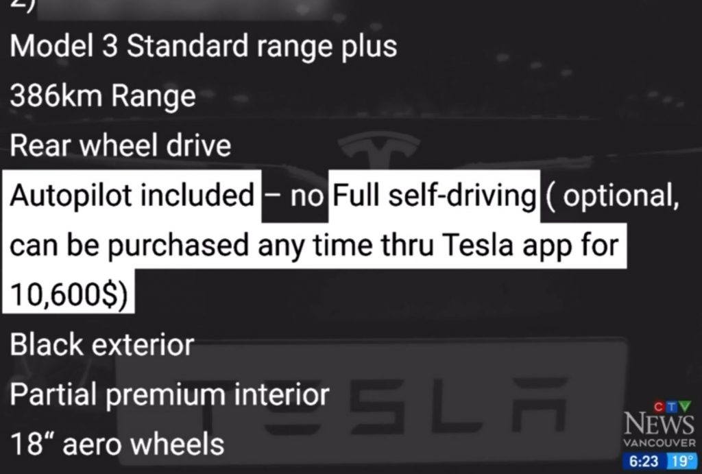 Used Tesla buyer in B.C. thought Autopilot was included on their Model
