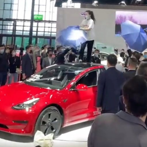 Tesla China protest