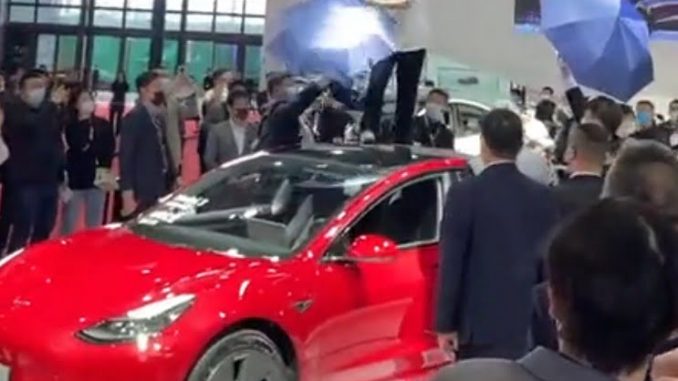 Tesla China protest