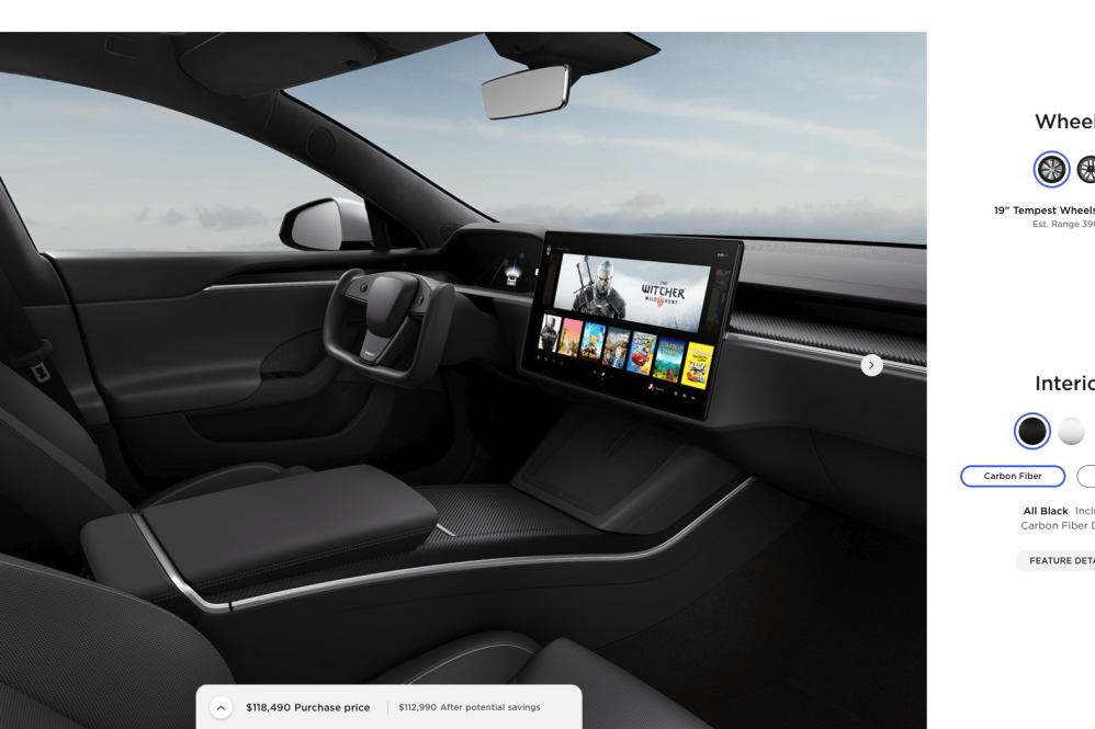 Model S Plaid interior