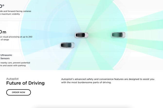 Tesla Autopilot page new