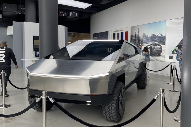 Cybertruck display NYC