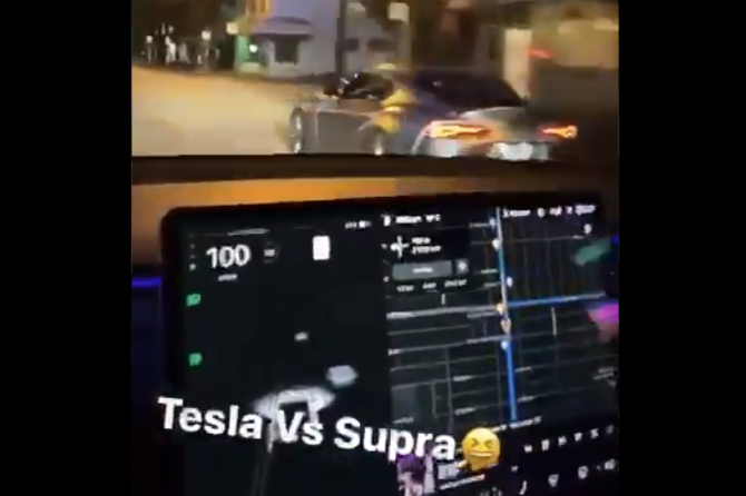 Tesla Supra Vancouver race