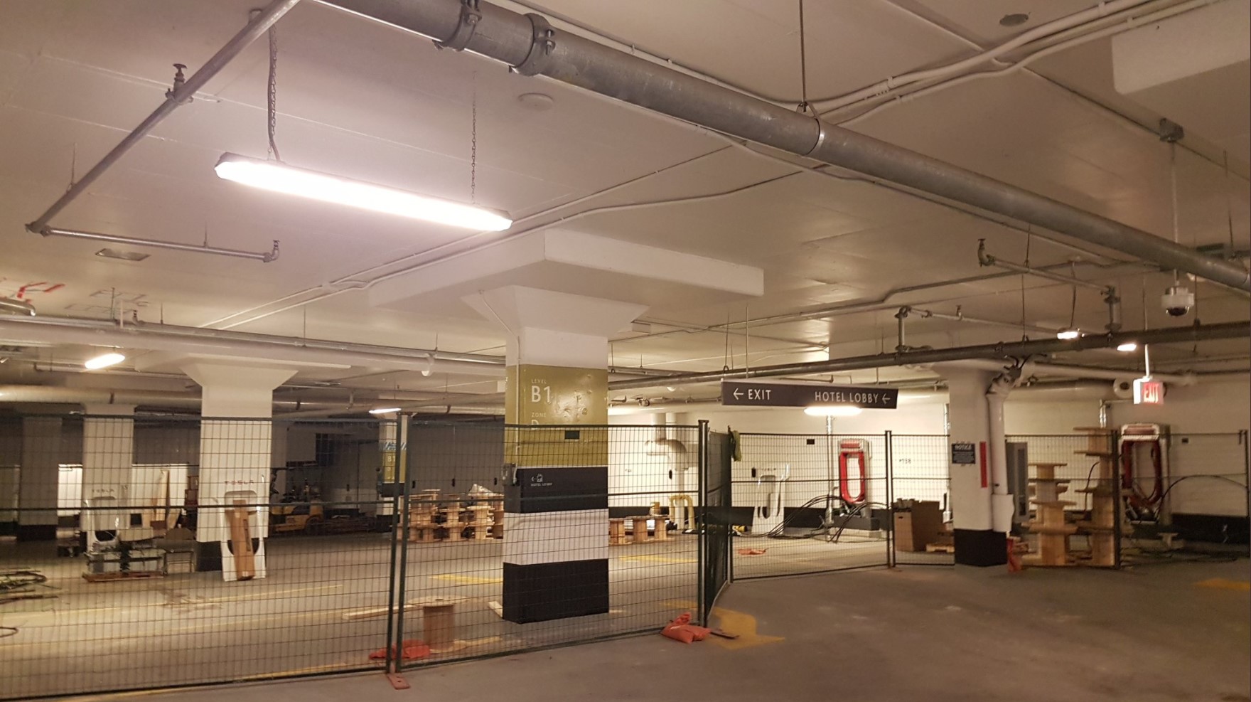 New Tesla Supercharger under construction at Toronto's Hotel X Drive