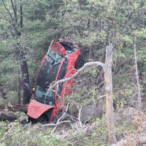 Tesla crash off mountain